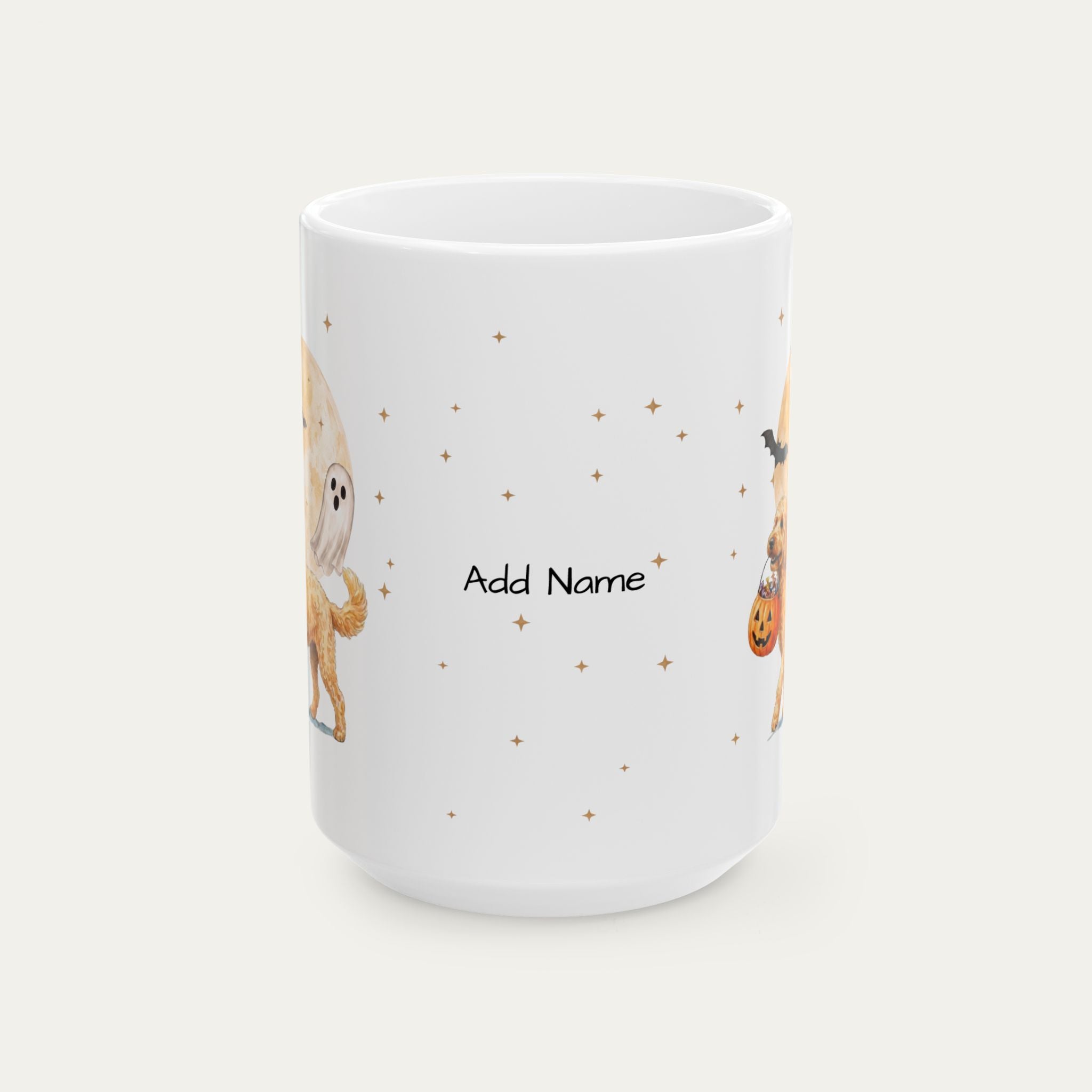 Custom Goldendoodle Apricot Halloween mug