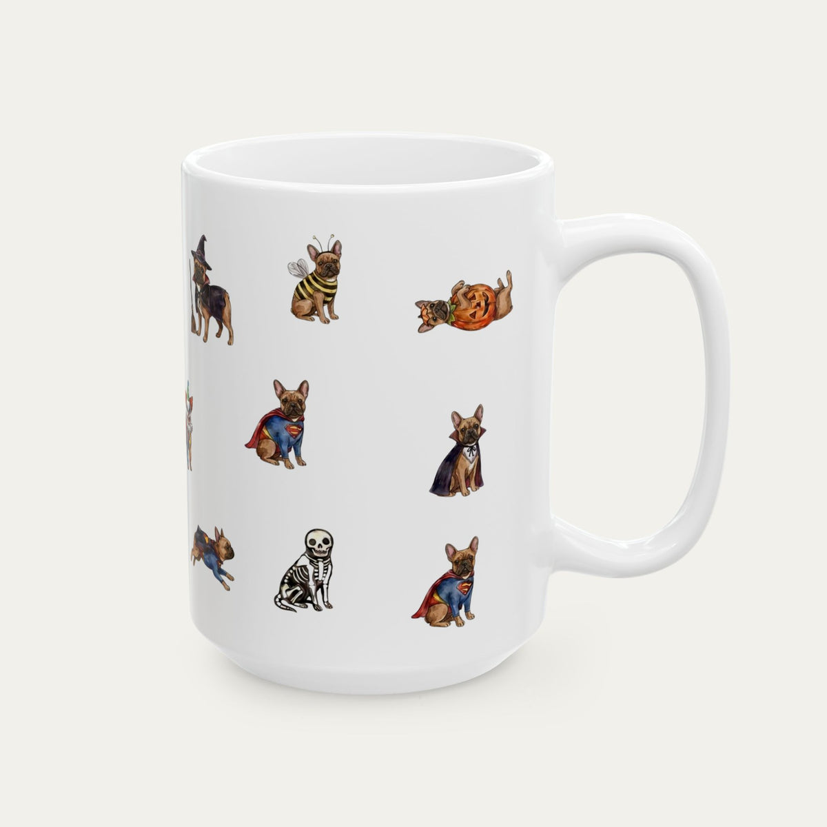 French Bulldog Fawn Halloween mug