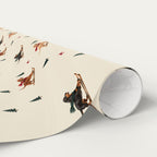 Dachshund Christmas Skiing Wrapping Paper