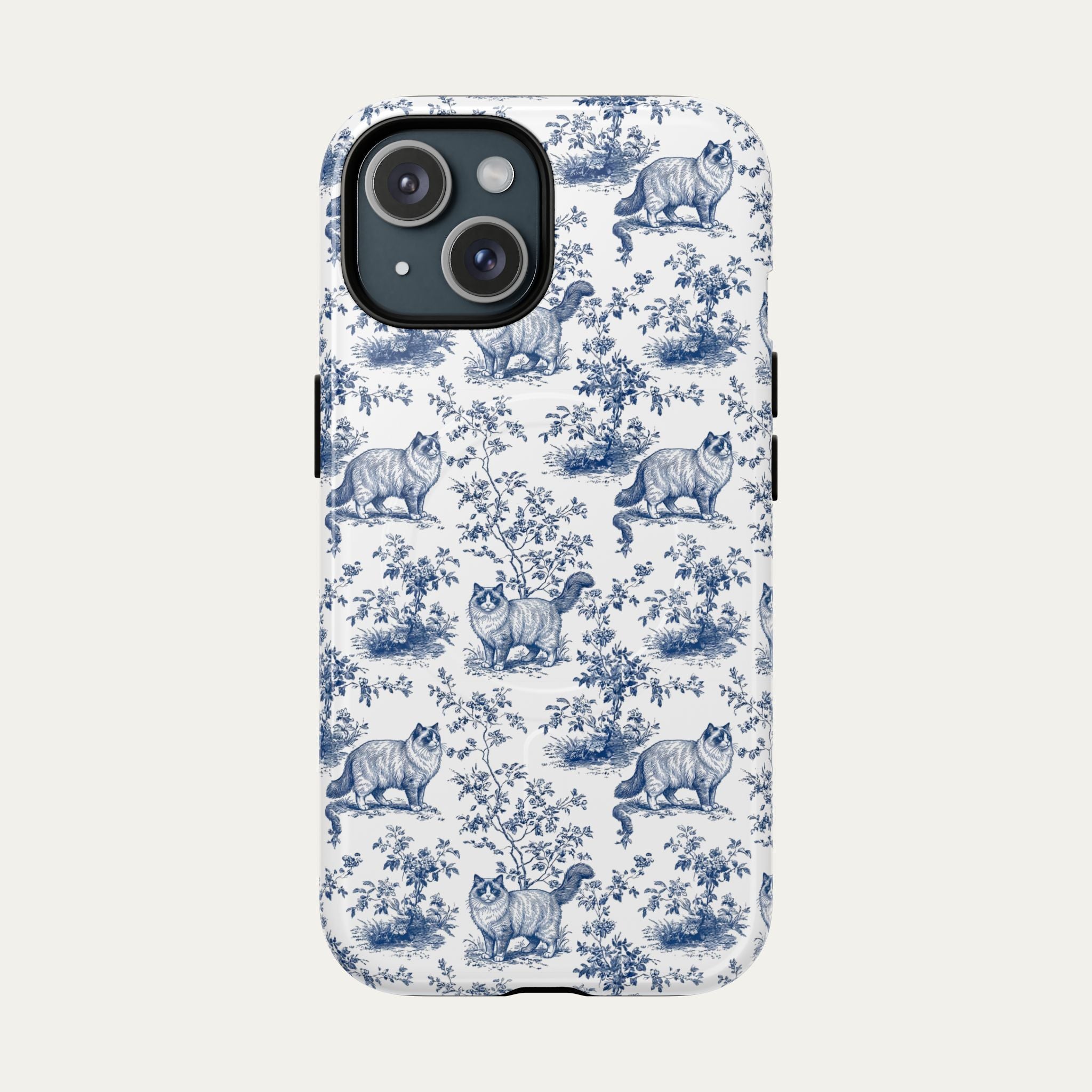 Ragdoll Cat Blue Toile Phone case