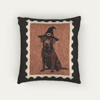 Labrador chocolate Halloween Woven Pillow