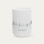 Custom English Springer Spaniel Liver and White Santa Hat Mug