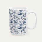 Shar Pei Blue Toile Mug