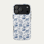 Bengal Cat Blue Toile Phone case