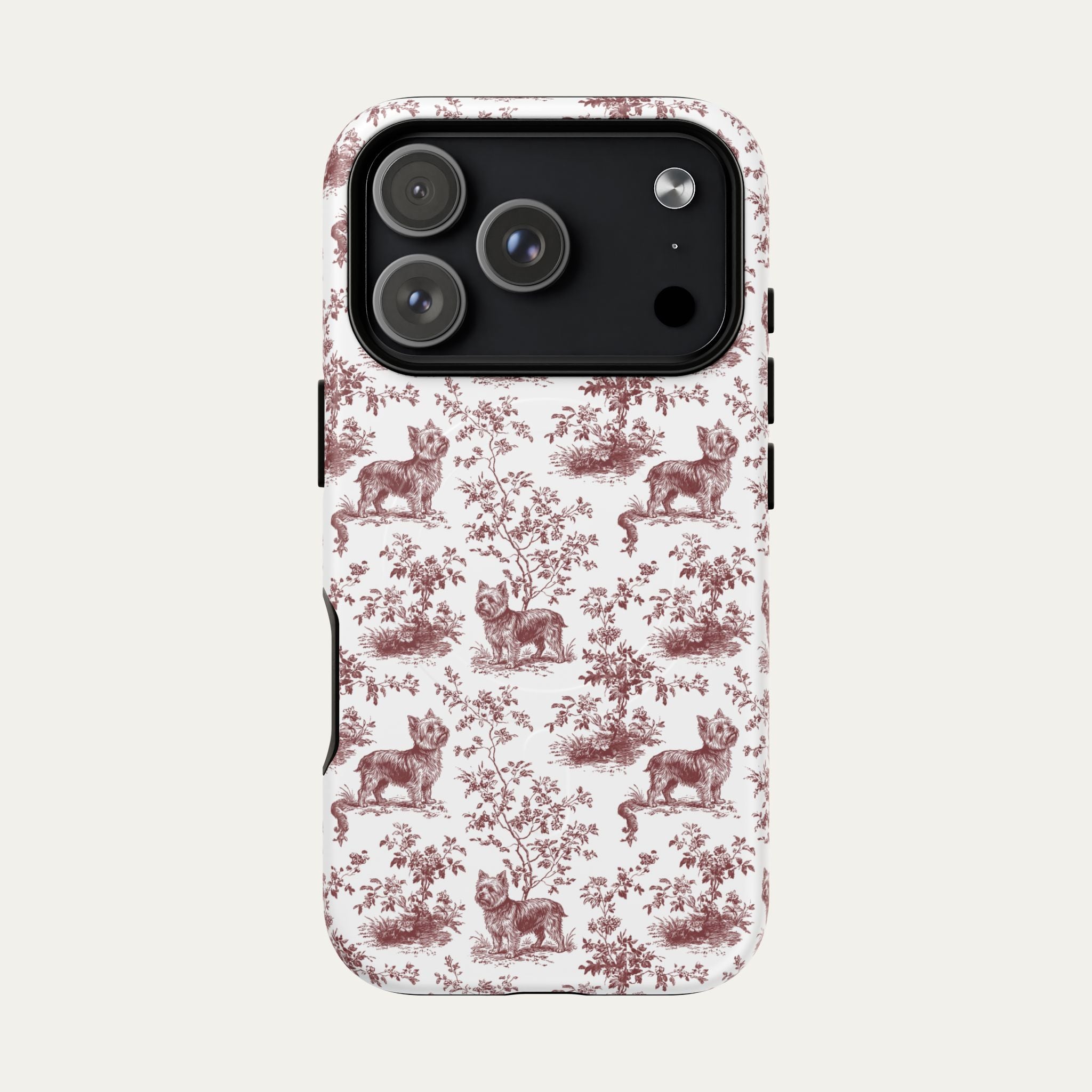 Yorkshire Terrier Burgundy Toile phone Case