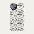 Boston Terrier Sage Green Toile phone Case