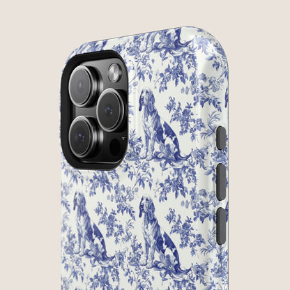 Bloodhound Toile De Jouy Magnetic Phone Case
