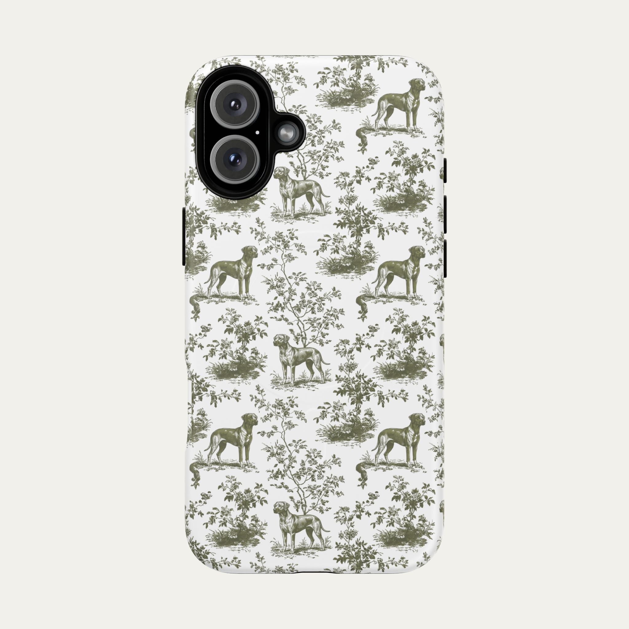 Rhodesian Ridgeback Sage Green Toile phone Case