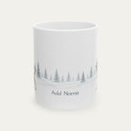 Custom Poodle Silver  Black Christmas Santa Hat Mug