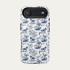 English Springer Spaniel Blue Toile Phone case