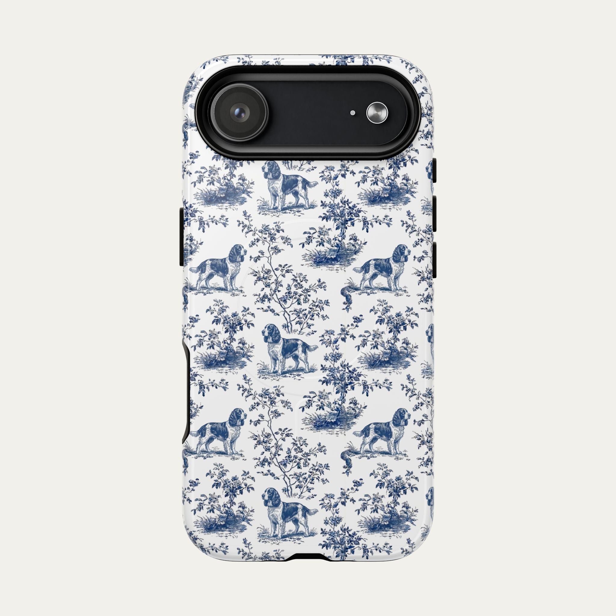English Springer Spaniel Blue Toile Phone case