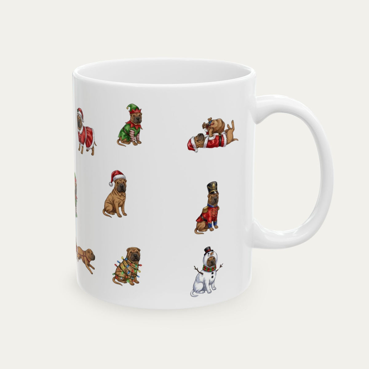 Shar Pei Christmas Mug