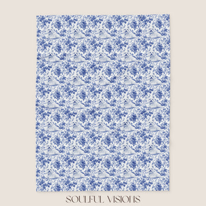 Westie Toile French Toile De Jouy Blanket