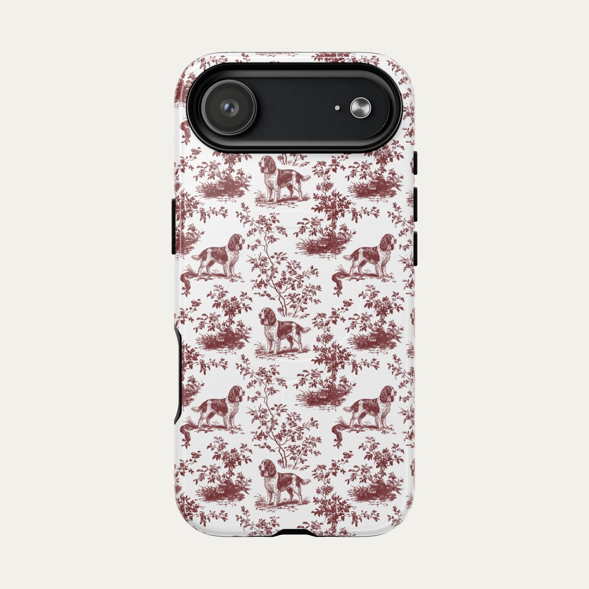 English Springer Spaniel Burgundy Toile phone Case