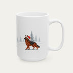 Custom German Shepherd Black and Red  Christmas Santa Hat Mug