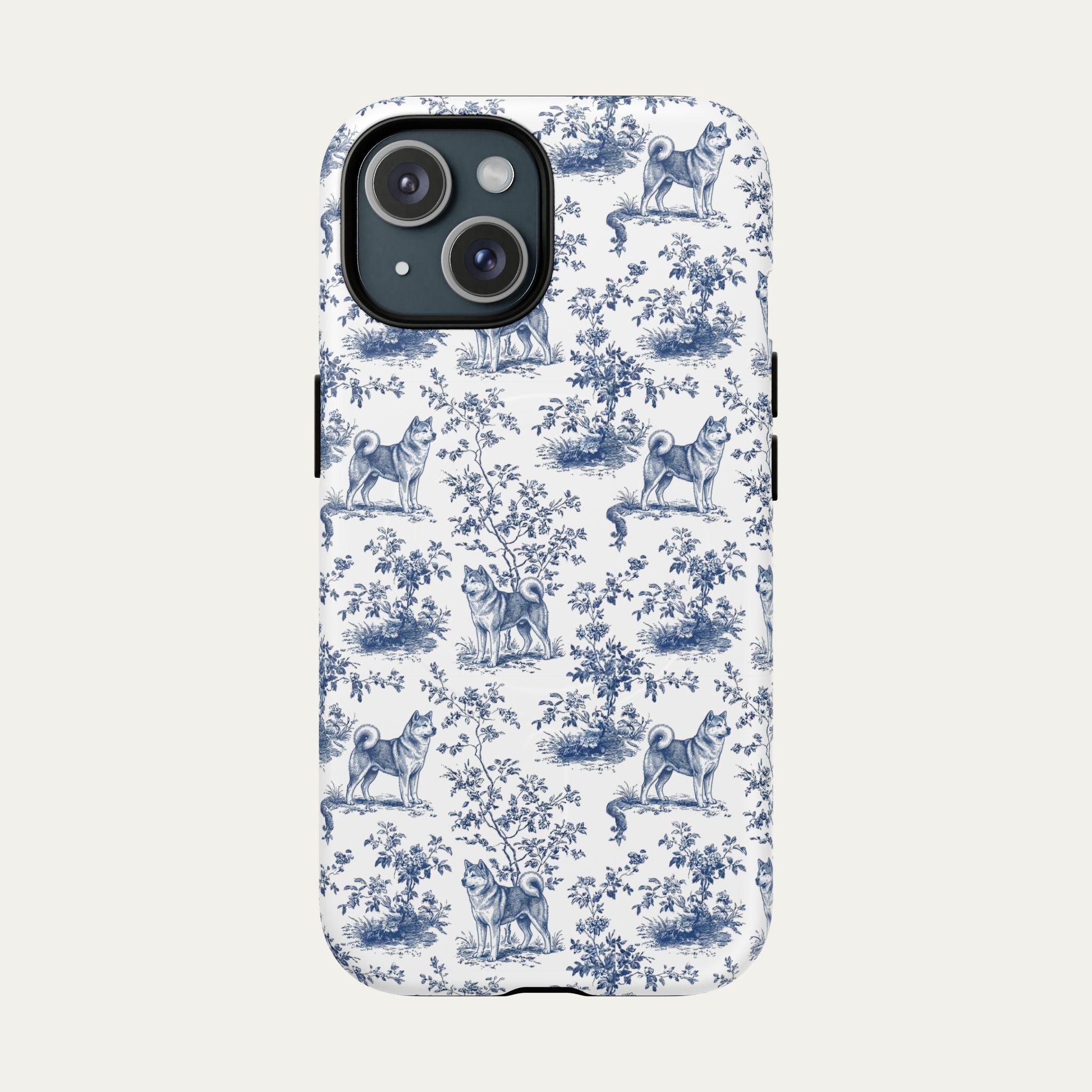 Akita Blue Toile Phone case