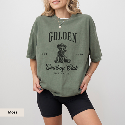 Golden Retriever Cowboy Club Shirt
