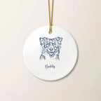 Personalized Pet Sketch Ceramic Ornament
