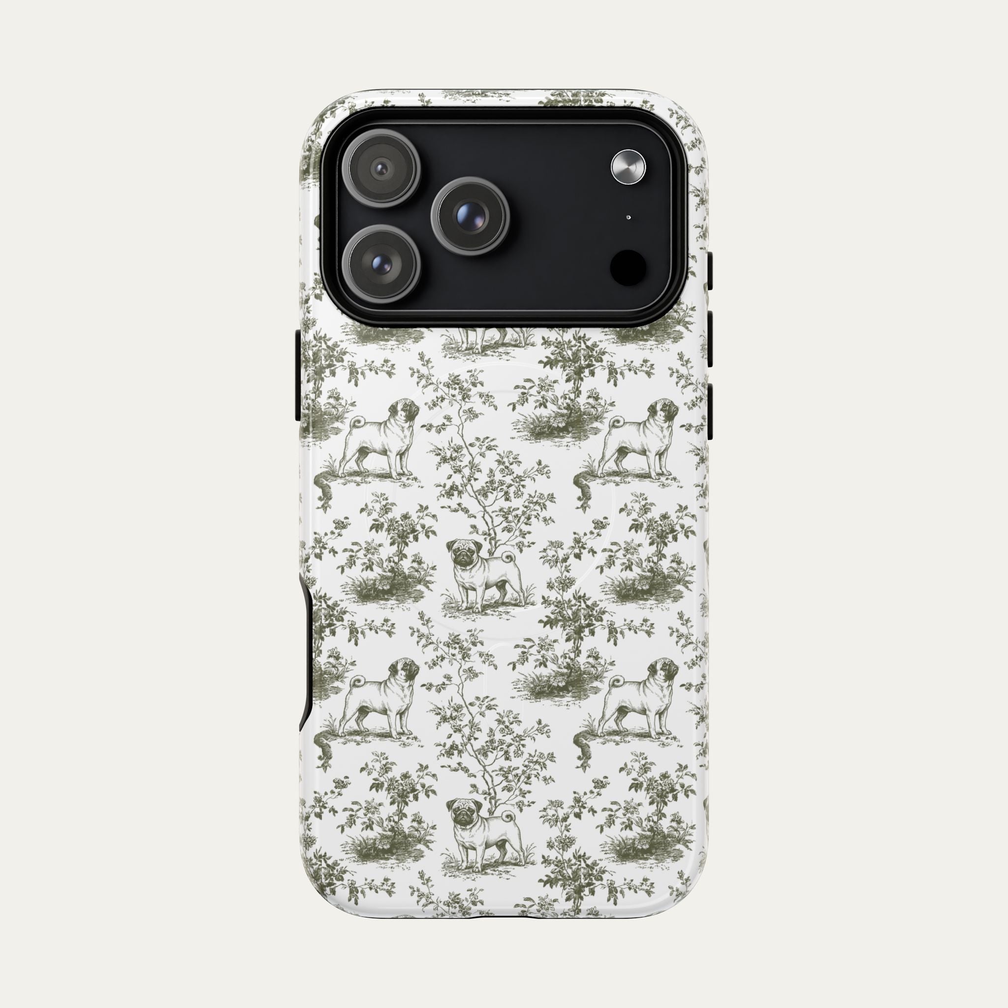 Pug Sage Green Toile phone Case