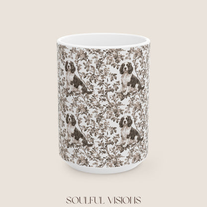 English Springer Toile De Jouy Mug