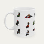 Pomeranian Black Christmas Mug
