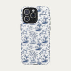 Greyhound Blue Toile Phone case