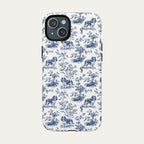Cavalier Spaniel Blue Toile Phone case