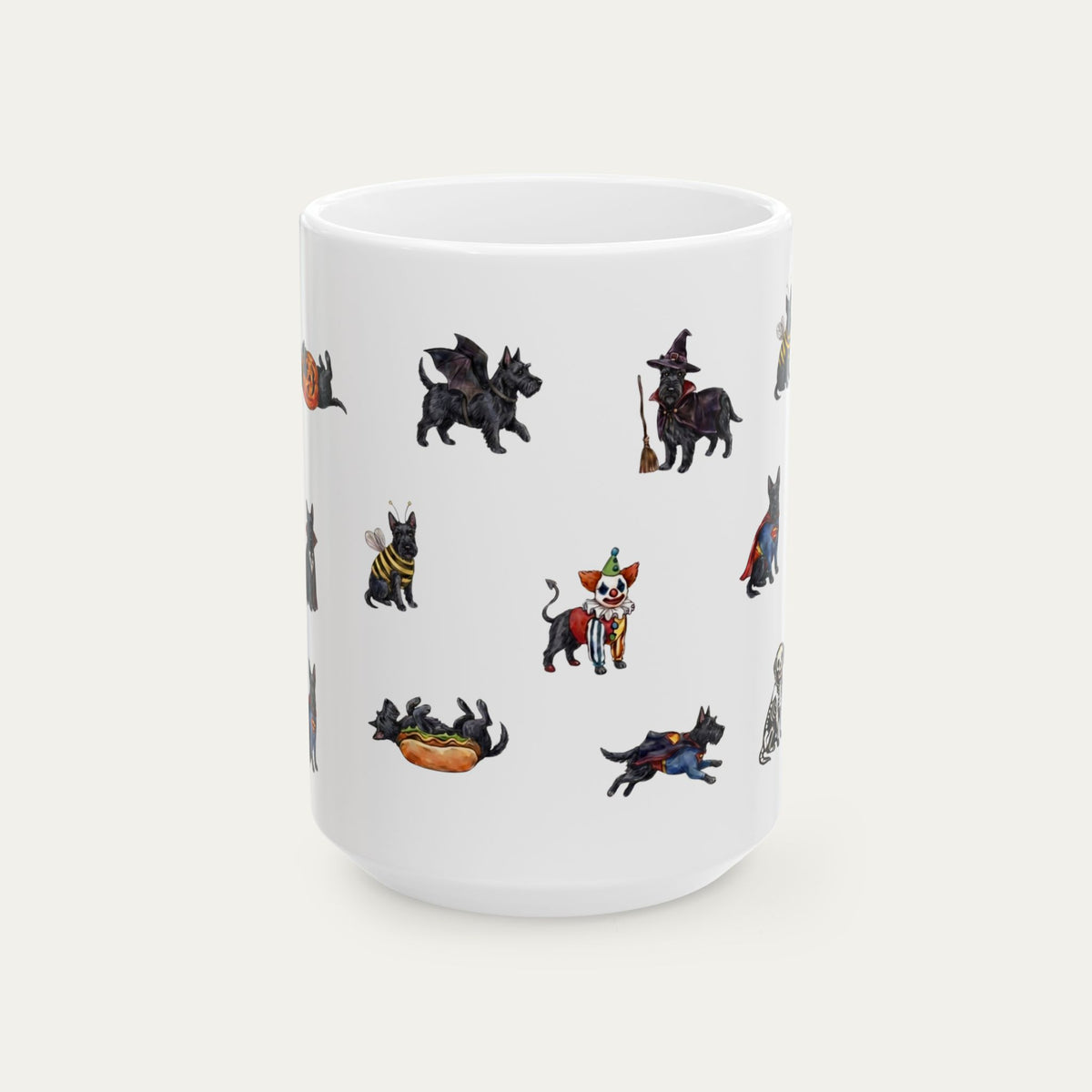 Scottish terrier Halloween mug