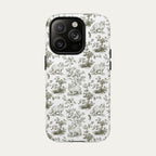 Persian Cat Sage Green Toile phone Case