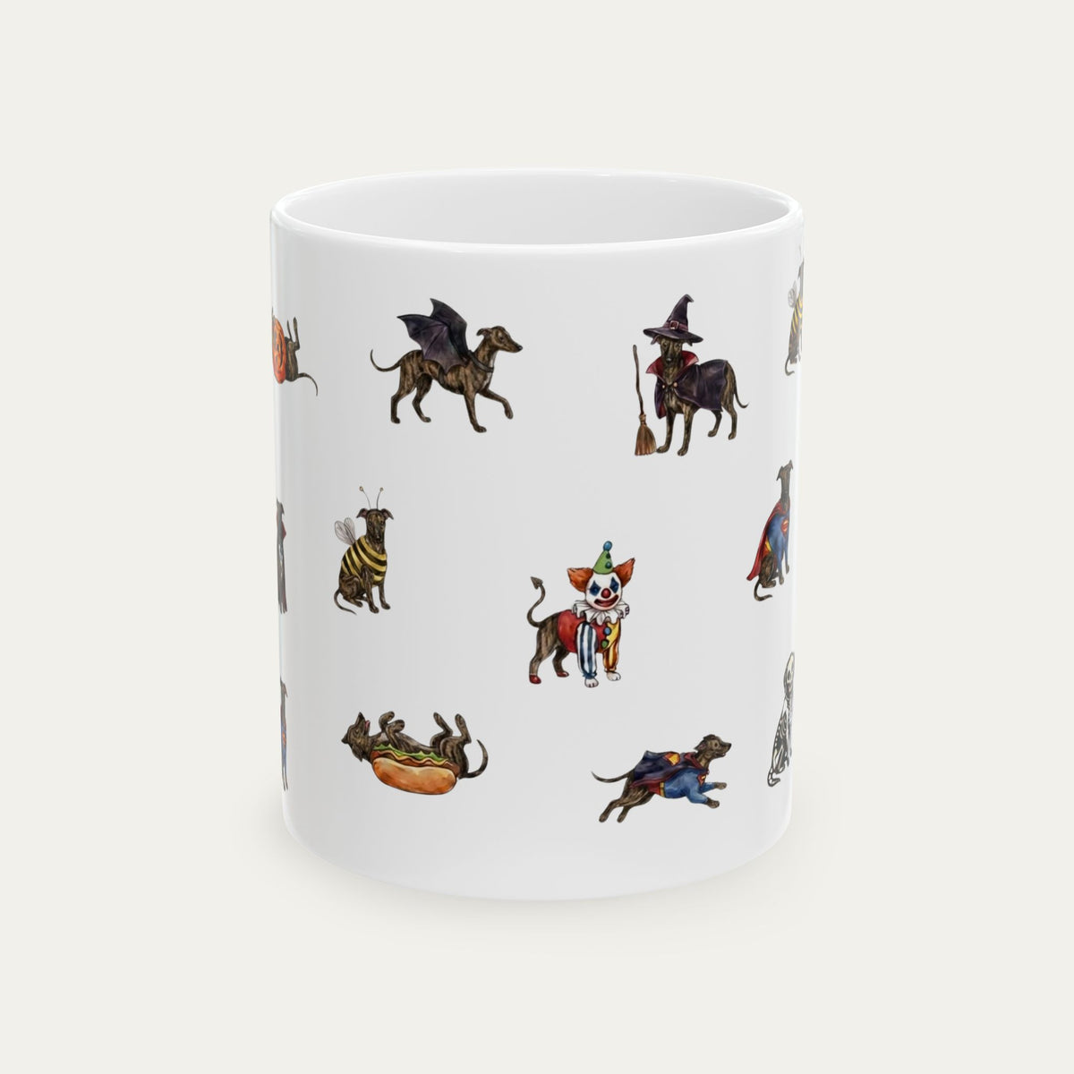 Greyhound Brindle Halloween mug