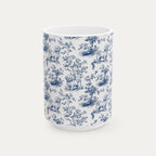 Maltese Blue Toile Mug