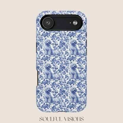 Labradoodle Toile De Jouy Magnetic Phone Case