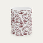 Great Pyrenees Burgundy Toile Mug