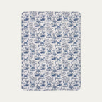 Basenji Toile De Jouy Fleece Blanket