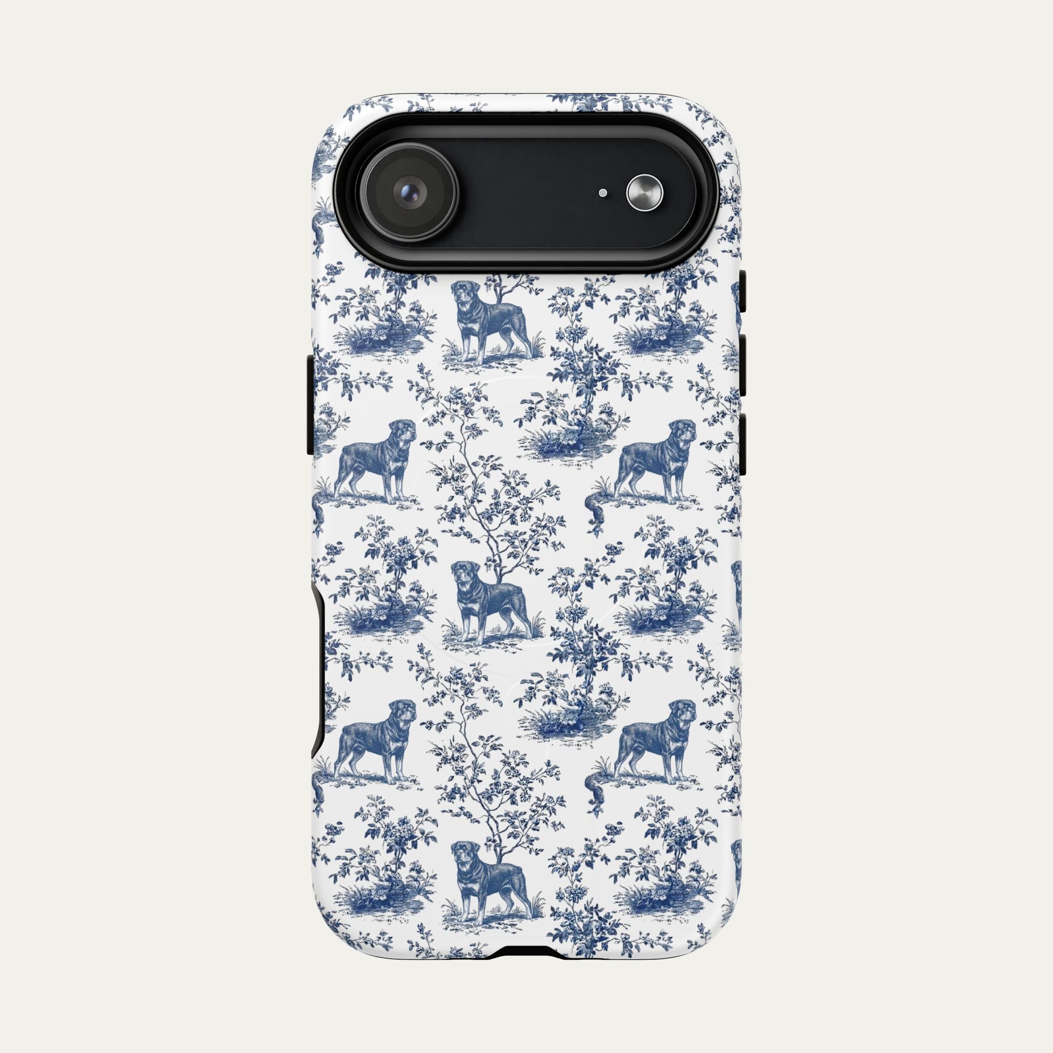 Rottweiler Blue Toile Phone case