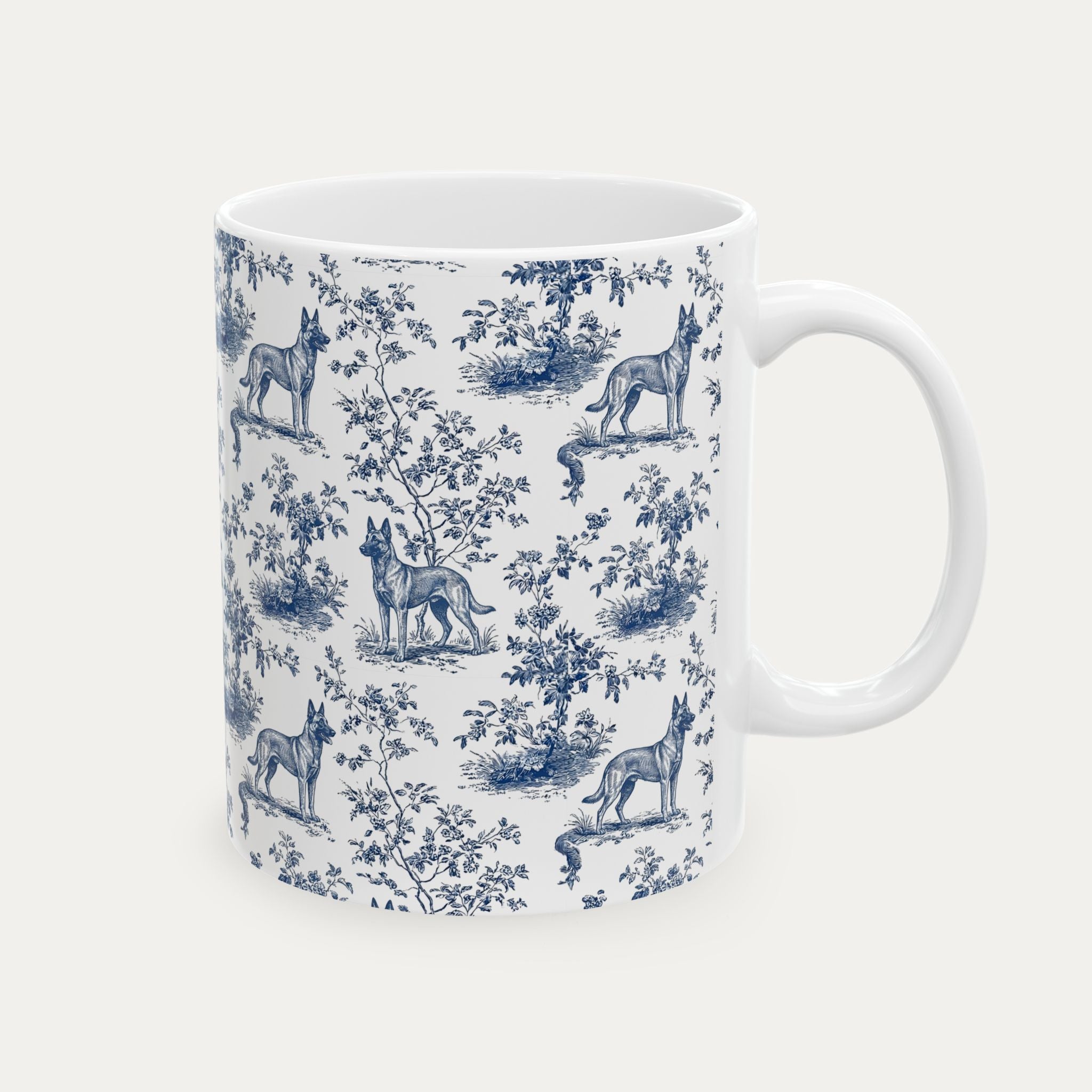 Belgian Malinois Blue Toile Mug