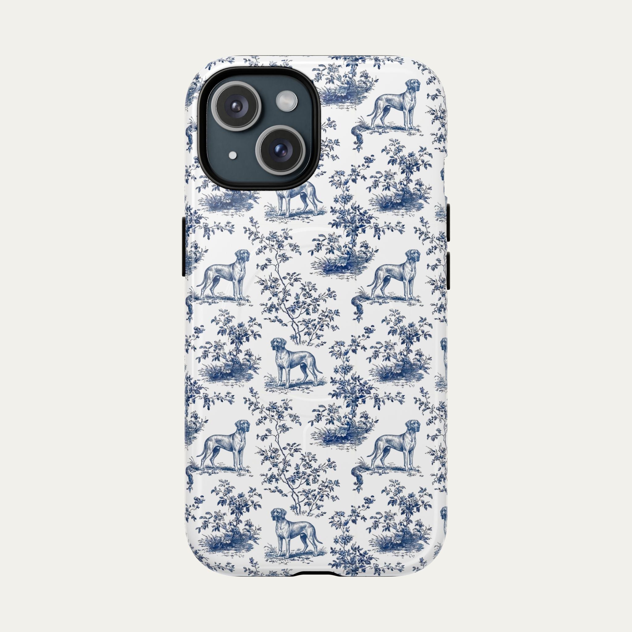 Great Dane Blue Toile Phone case