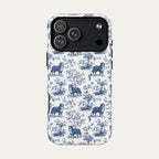 Bernese Mountain Blue Toile Phone case