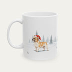 Custom French Bulldog Fawn Pied  Christmas Santa Hat Mug