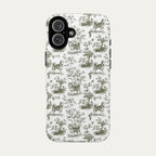 Husky Sage Green Toile phone Case