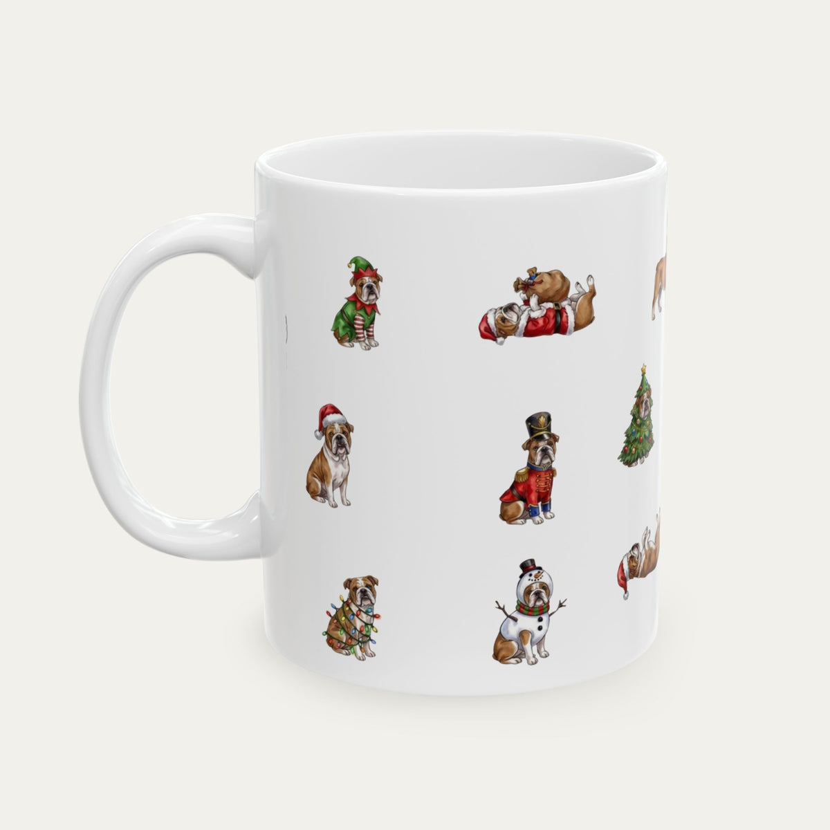 Bulldog Christmas Mug