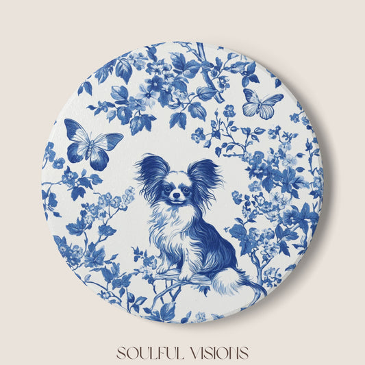 Papillon Ceramic Coaster French Toile