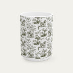 Shih Tzu Sage Green Toile Mug