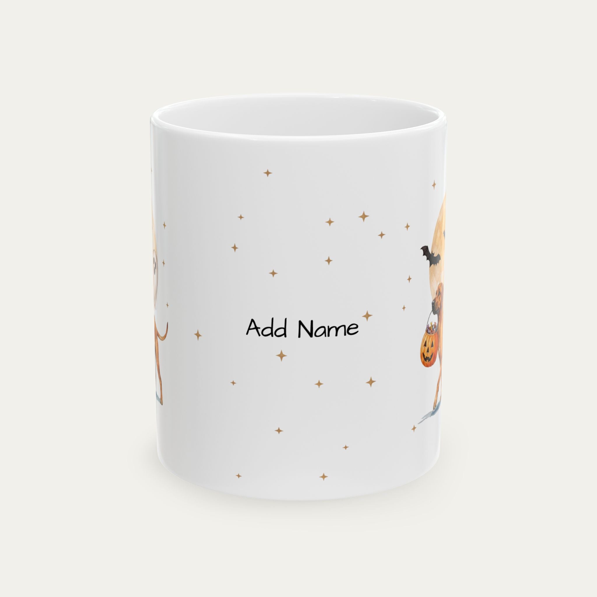 Custom Rhodesian Ridgeback Halloween mug
