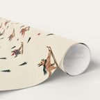 Australian Cattle Dog Christmas Skiing Wrapping Paper