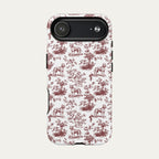 Pitbull Burgundy Toile phone Case