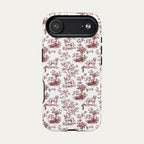 Labrador Retriever Burgundy Toile phone Case