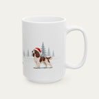 Custom English Springer Spaniel Liver and White Santa Hat Mug