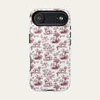 Goldendoodle Burgundy Toile phone Case