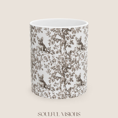French Bulldog Toile De jouy Mug